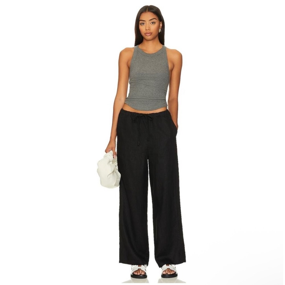 Rails Emmie‎ Black Linen Pants Medium Wide Leg Casual